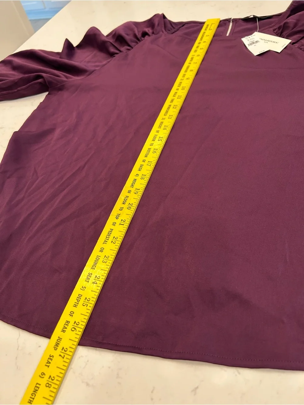Banana Republic Plum Long-Sleeve Peasant Blouse